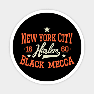 Black Mecca Harlem New York - Harlem Logo - Black Mecca Harlem Shirt Magnet